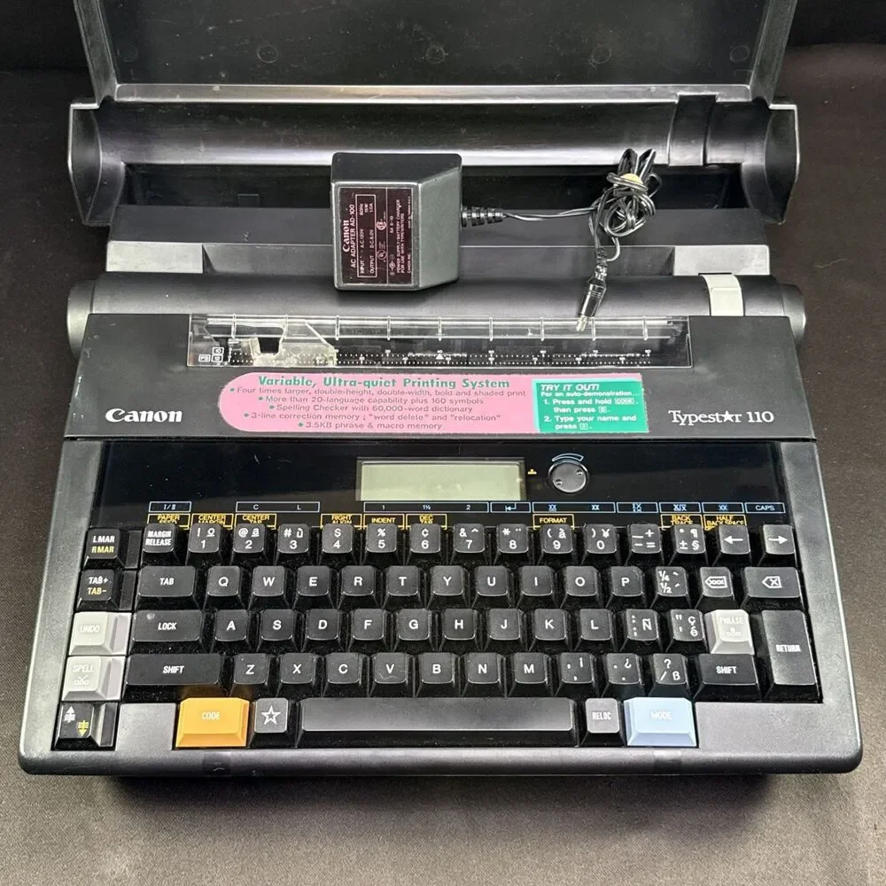 Canon Typestar 110 Portable Electronic Typewriter Word Processor Case Dust Cover